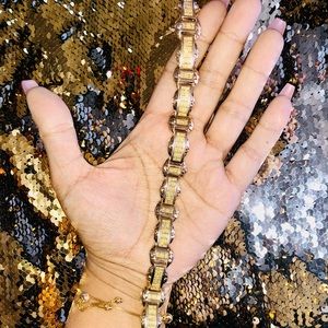 10k gold vermeil Real diamond custommade men diamond bracelet NOT FAKE BEST GIFT